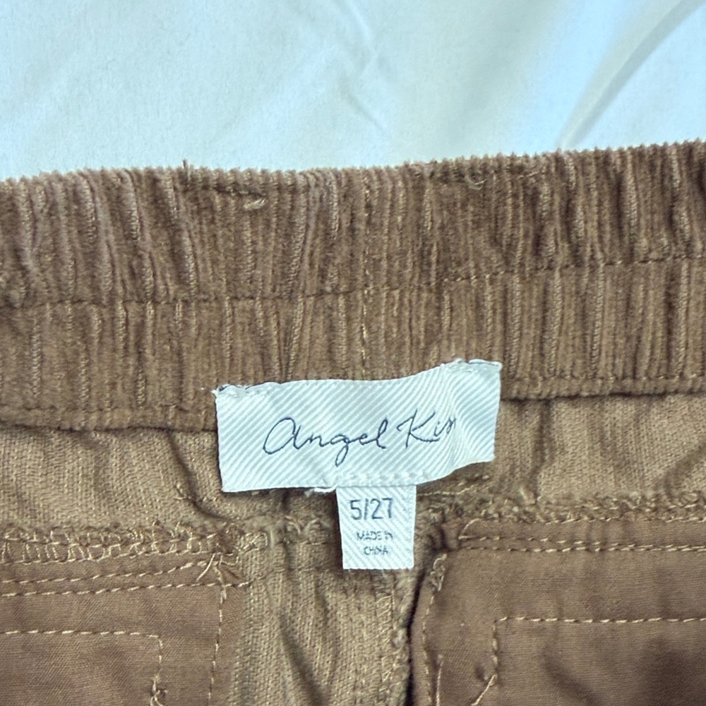 Juniors Brown Corduroy Cargo Pants Size 5/27 - Picture 4 of 9